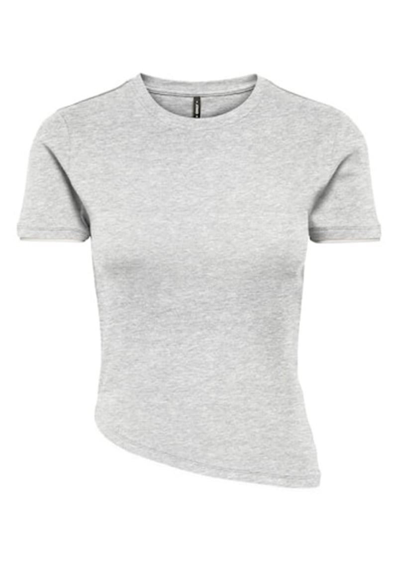 15390689 Kadın Gri Bisiklet Yaka T-shirt