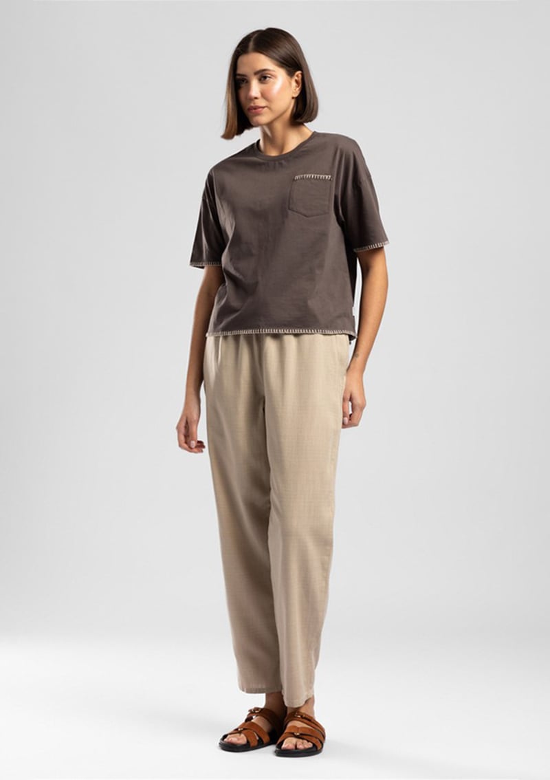 262 Lcf 221001 Kadın Bej Pantolon