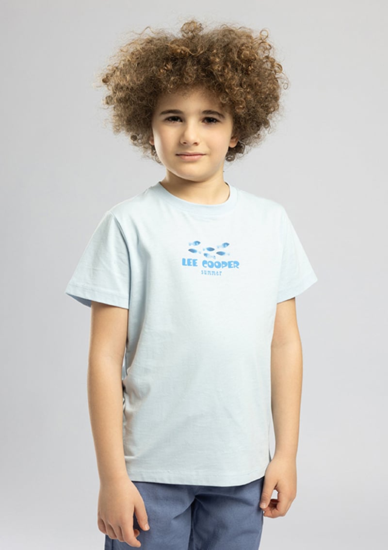 262 Lcb 242010 Erkek Çocuk Mavi O Yaka T-shirt