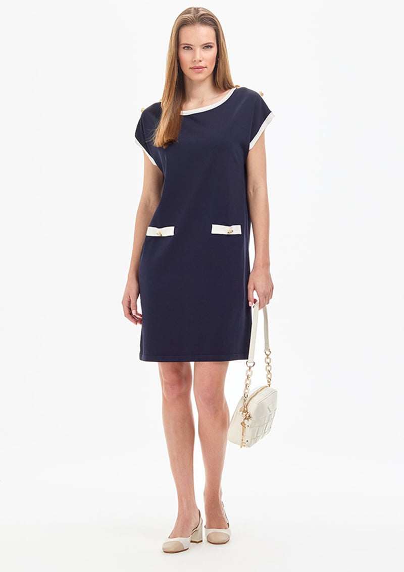 T117241881.Pu-10387 Kadın Lacivert Elbise