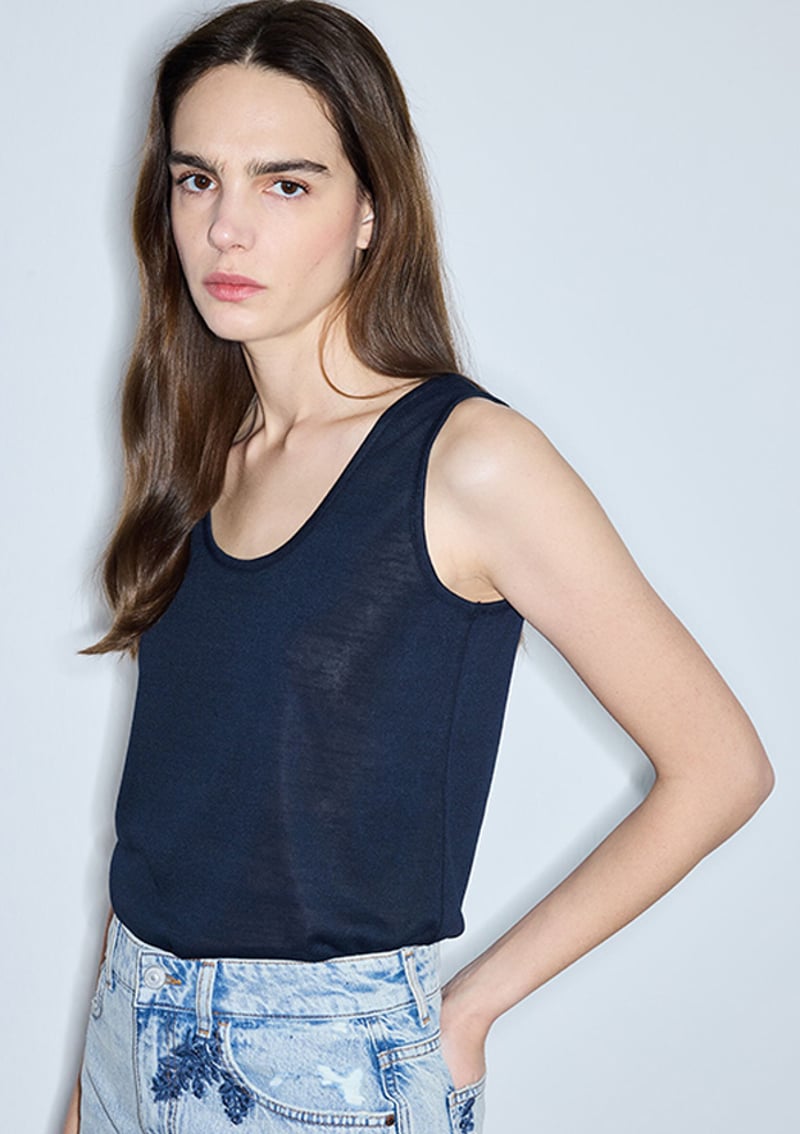 Is1260070170 Kadın Lacivert Basic T-shirt