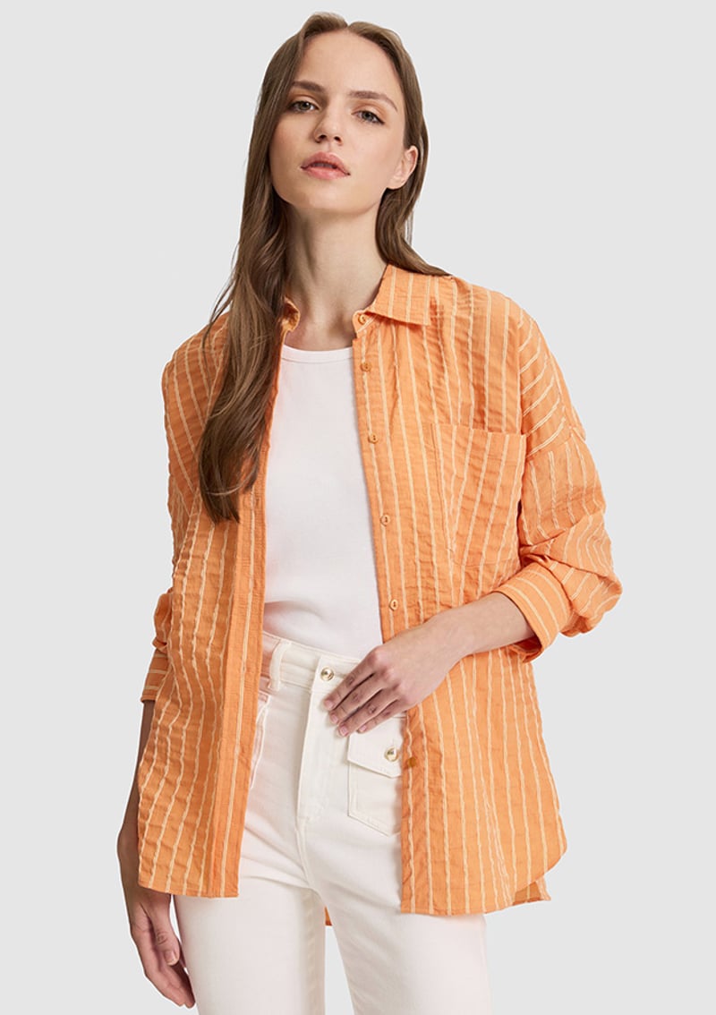 T117241702.Pu-9327 Kadın Turuncu Gömlek