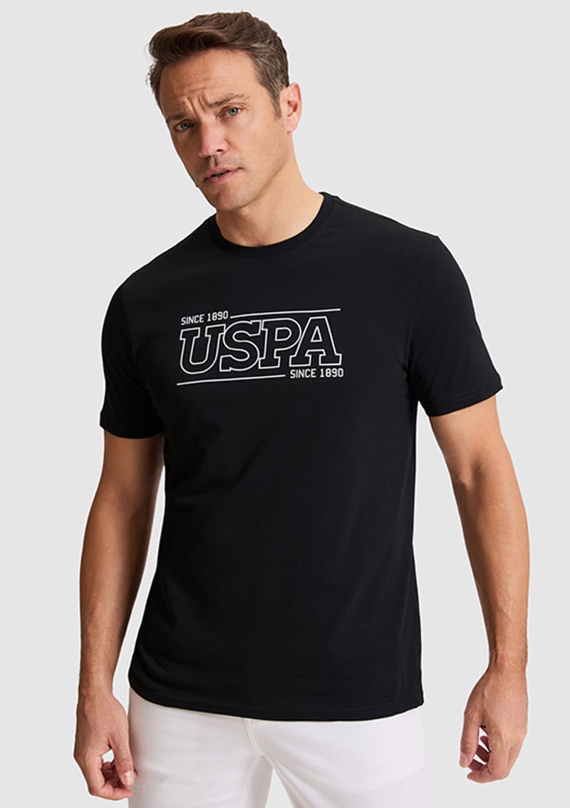 T117228856.Pu-9667 Erkek Siyah Regular T-shirt