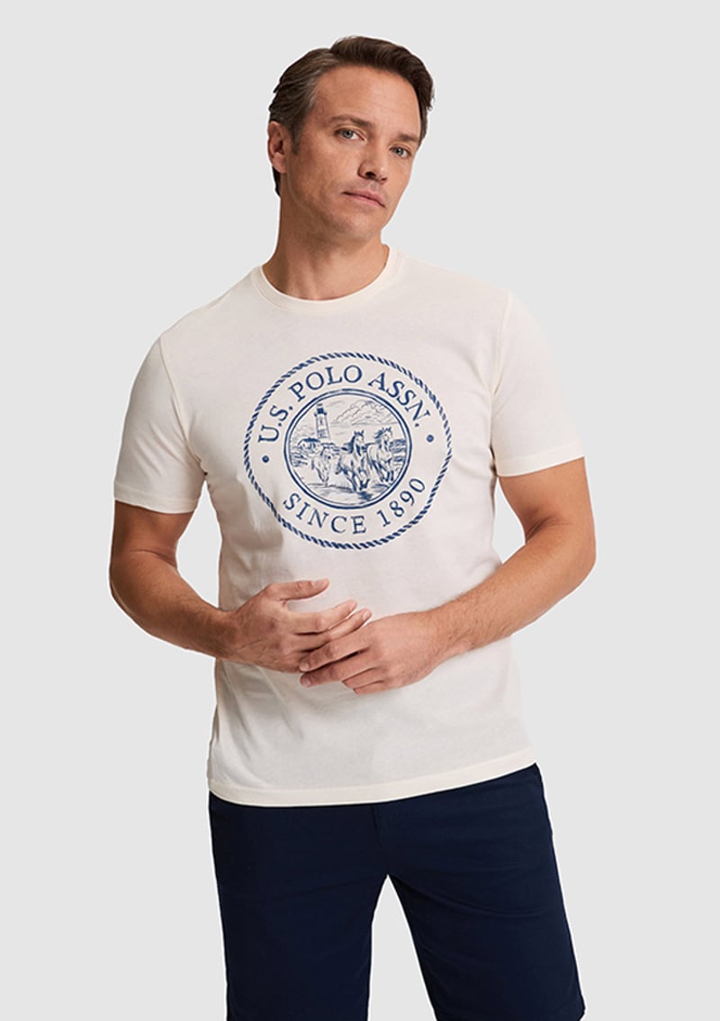 T117213892.Pu-9509 Erkek Beyaz Regular T-shirt