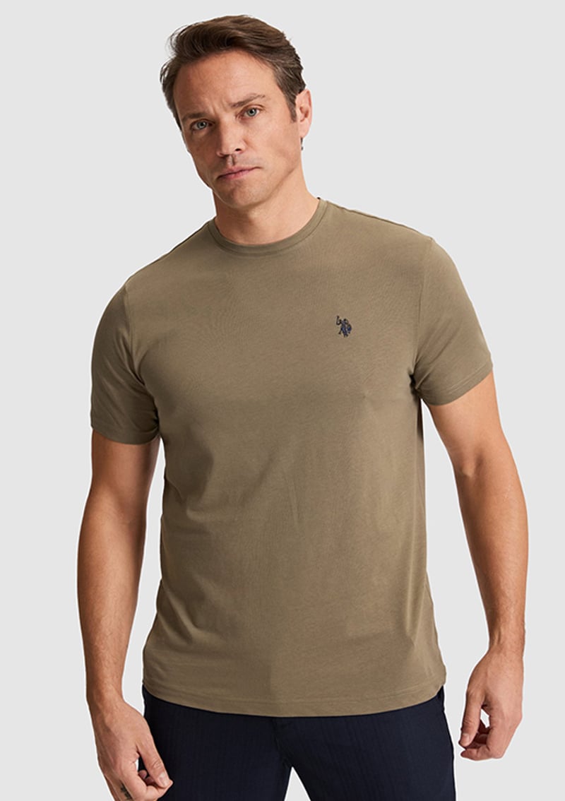 T117216510.Pu-8732 Erkek Yeşil Basic T-shirt