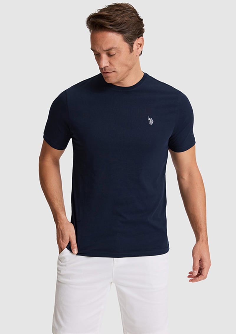 T117216546.Pu-8732 Erkek Lacivert Basic T-shirt