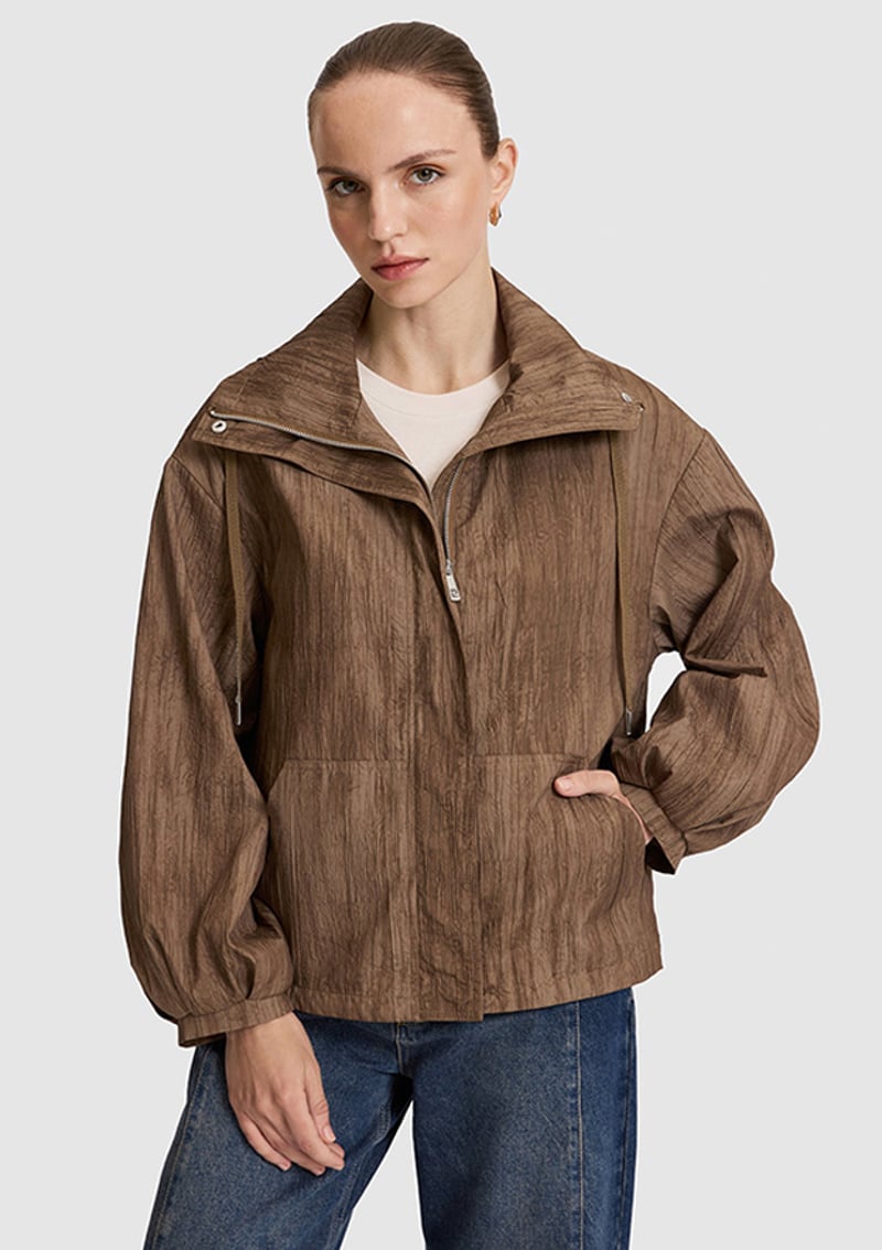 T117177789.Pu-8913 Kadın Kahverengi Mont