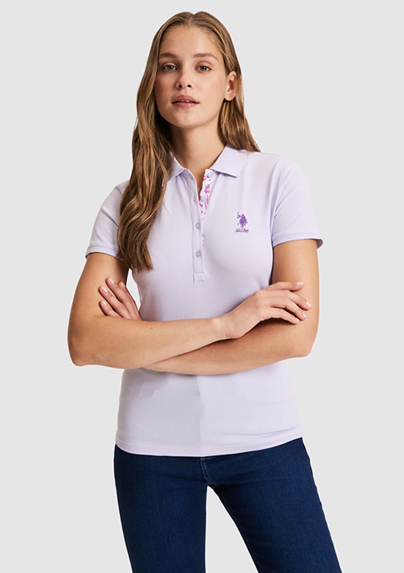 T117268911.Pu-8814 Kadın Mor Basic T-shirt