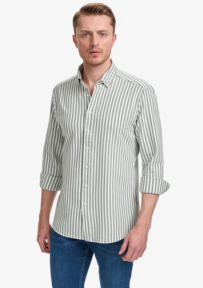 T117209136.Pu-10782 Erkek Yeşil Gömlek