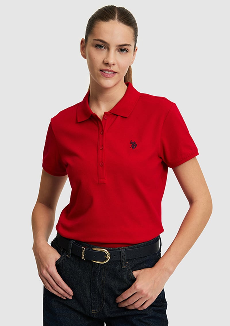 T117220723.Pu-8807 Kadın Kırmızı Basic T-shirt
