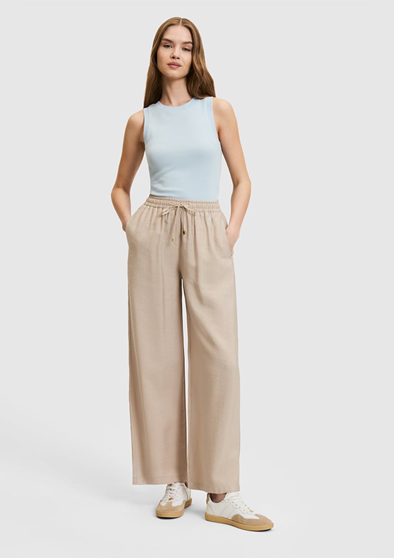 T117235260.Pu-9812 Kadın Bej Pantolon