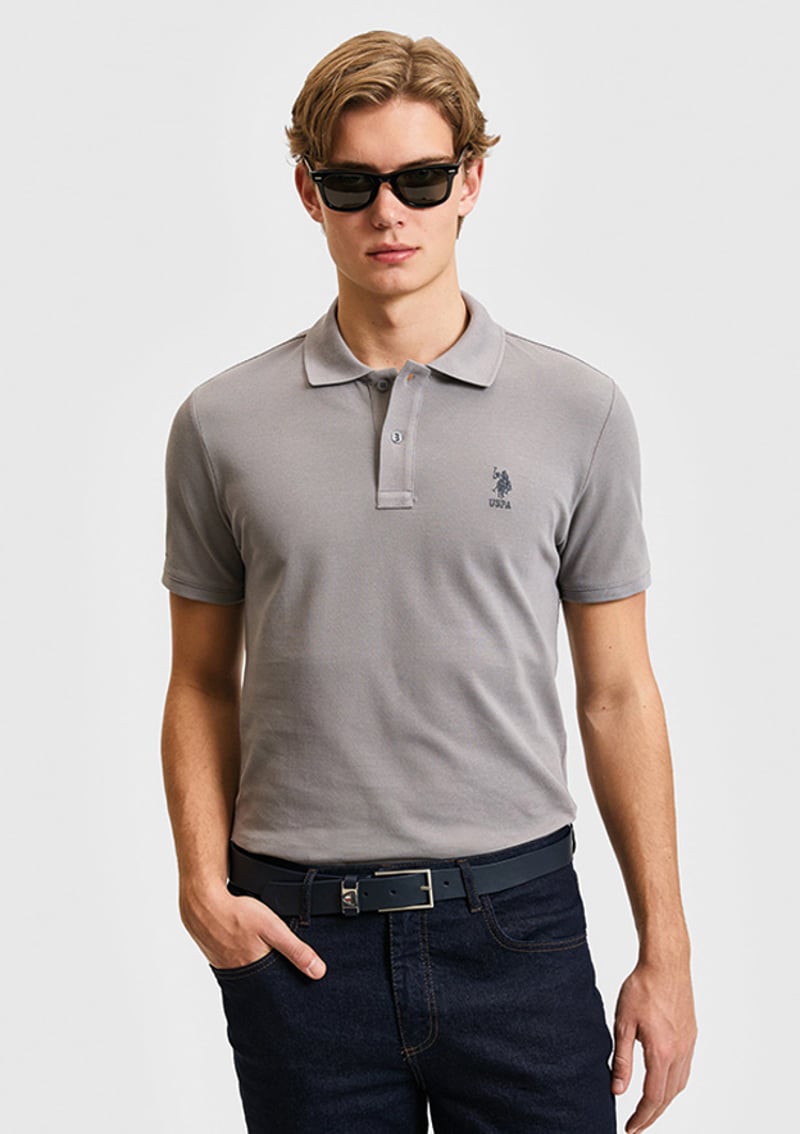 T117219935.Pu-8779 Erkek Gri Basic T-shirt