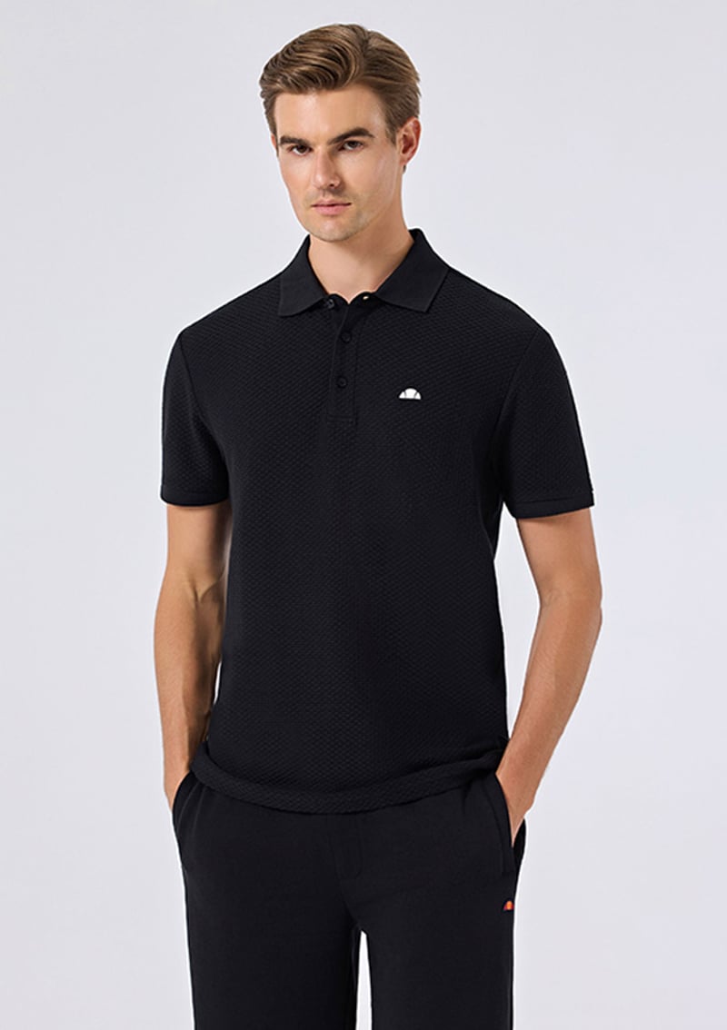 6Sm5010 Erkek Siyah Polo Yaka T-shirt