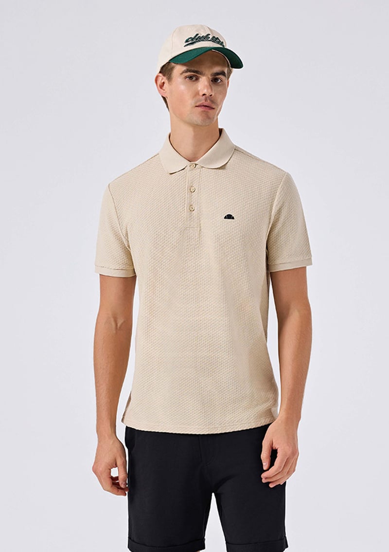 6Sm5010 Erkek Bej Polo Yaka T-shirt
