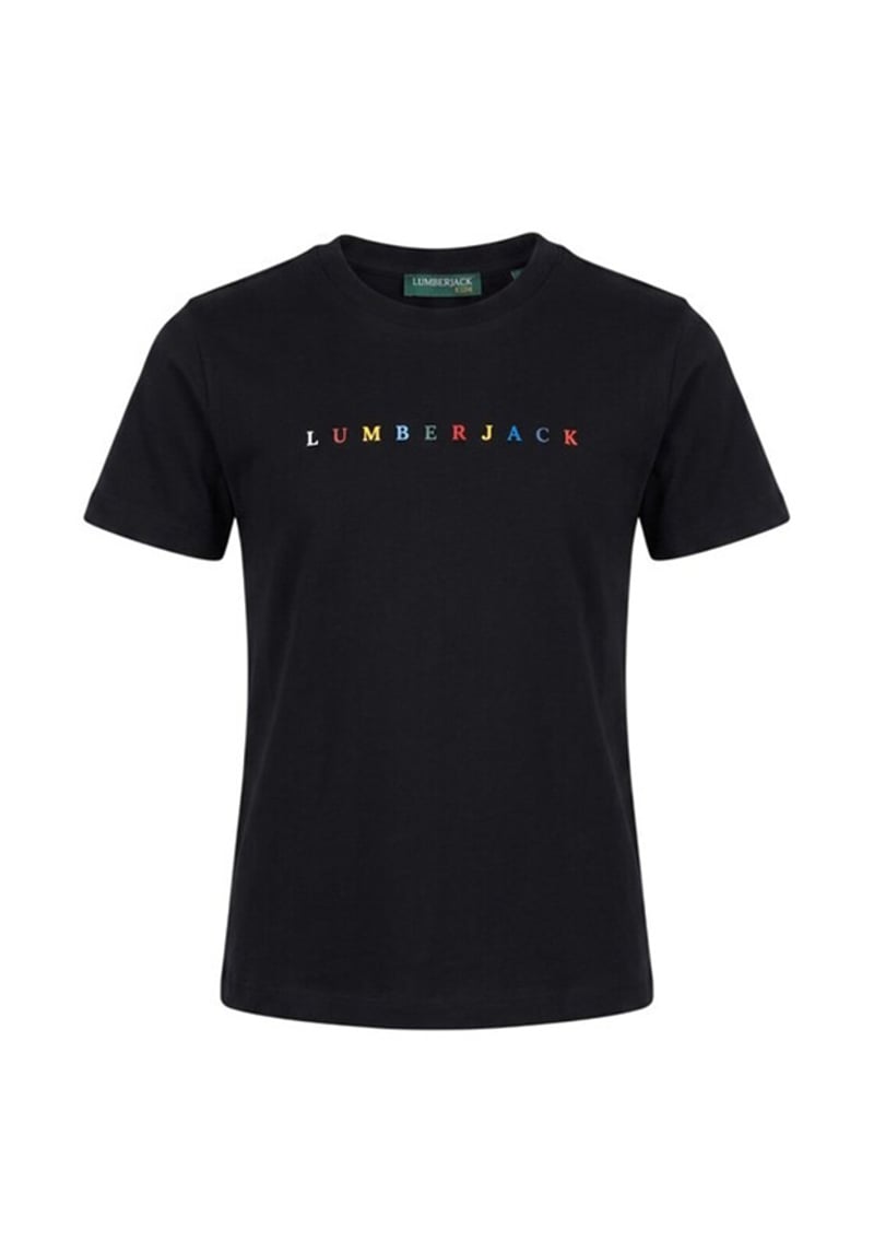 A10220443410010 Erkek Çocuk Siyah Baskılı T-shirt