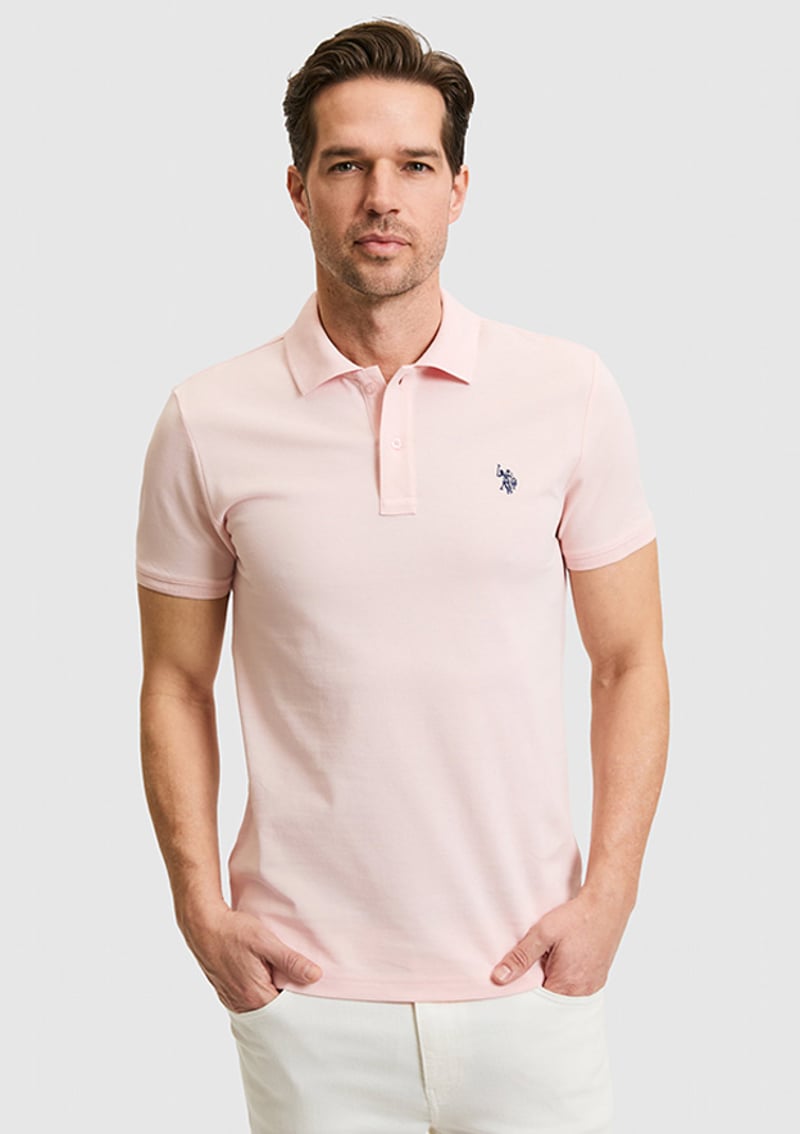 T117224030.Pu-8731 Erkek Pembe Basic T-shirt