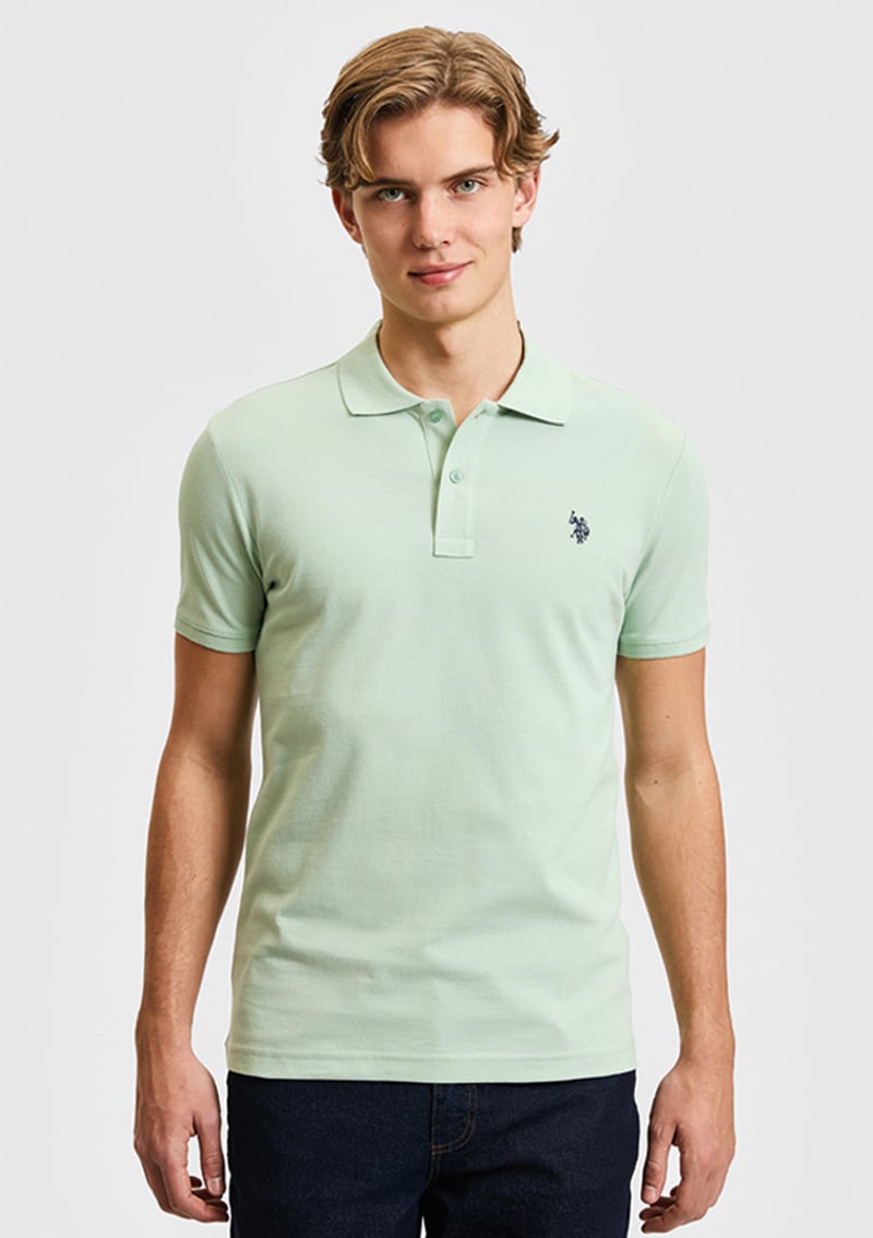 T117220680.Pu-8731 Erkek Yeşil Basic T-shirt