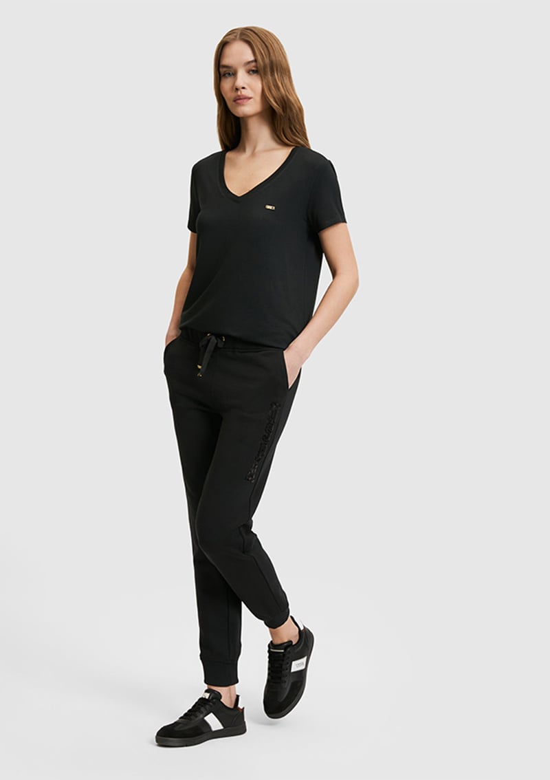 T117215050.Pu-9046 Kadın Siyah Pantolon