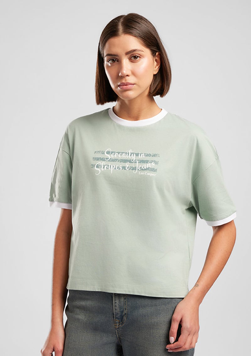 262 Lcf 242016 Kadın Çok Renkli O Yaka T-shirt