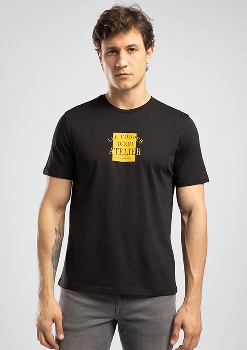 262 Lcm 242034 Erkek Siyah O Yaka T-shirt