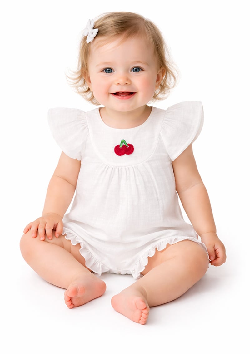 S26G4Tlm801 Kız Bebek Beyaz Elbise