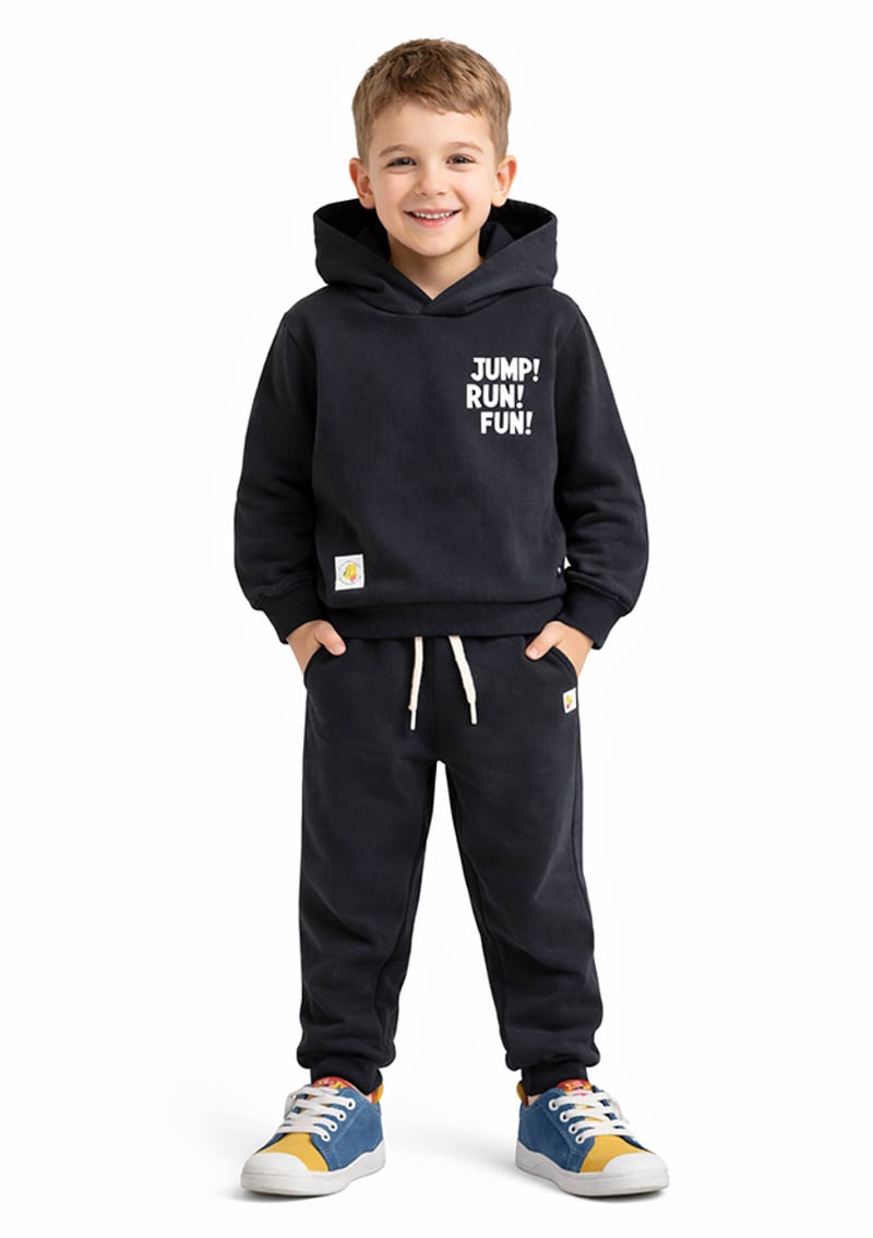 S26B1Et103 Unisex Çocuk Siyah Eşofman