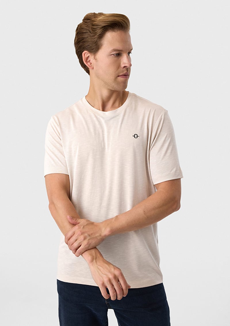 Bts1000200000 Erkek Bej Regular T-shirt