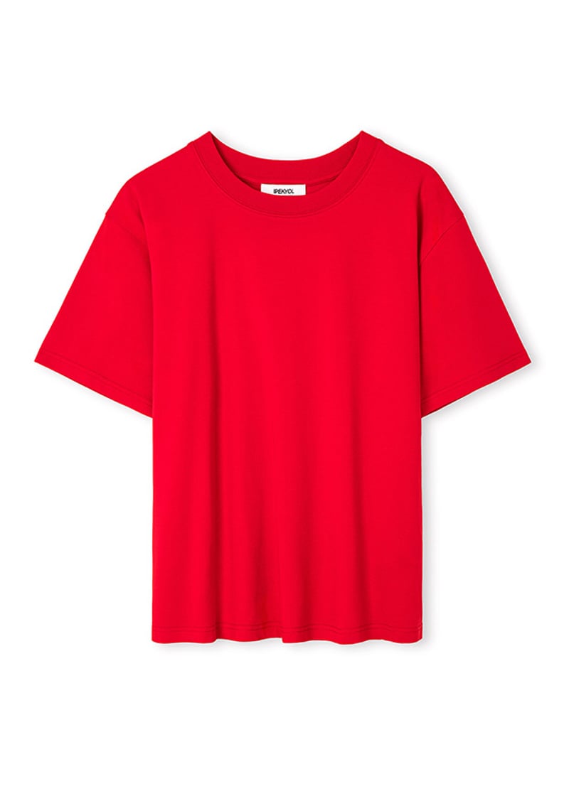 Is1260070240 Kadın Kırmızı Kısa Kol T-shirt