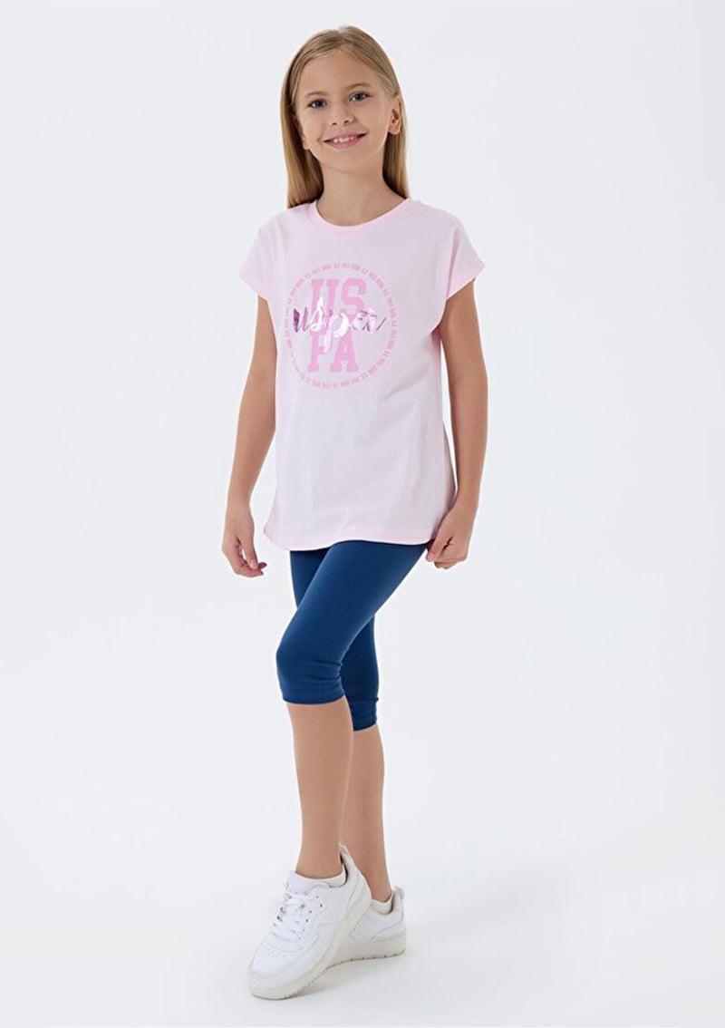 Us2511-4 Kız Çocuk Pembe Tayt