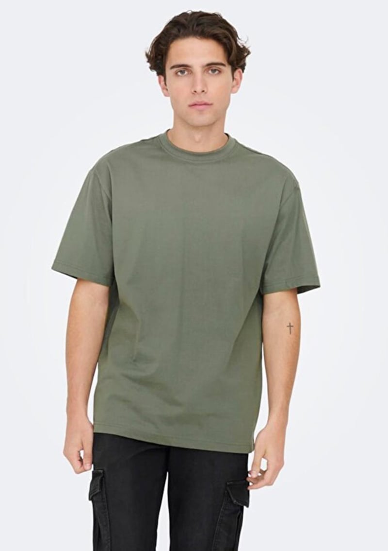 22022532 Erkek Bisiklet Yaka T-Shirt