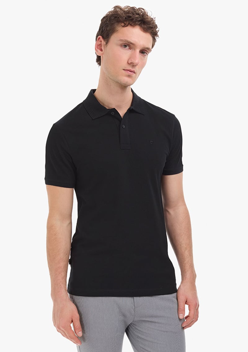 T117186334.Pu-8962 Erkek Siyah Basic T-shirt