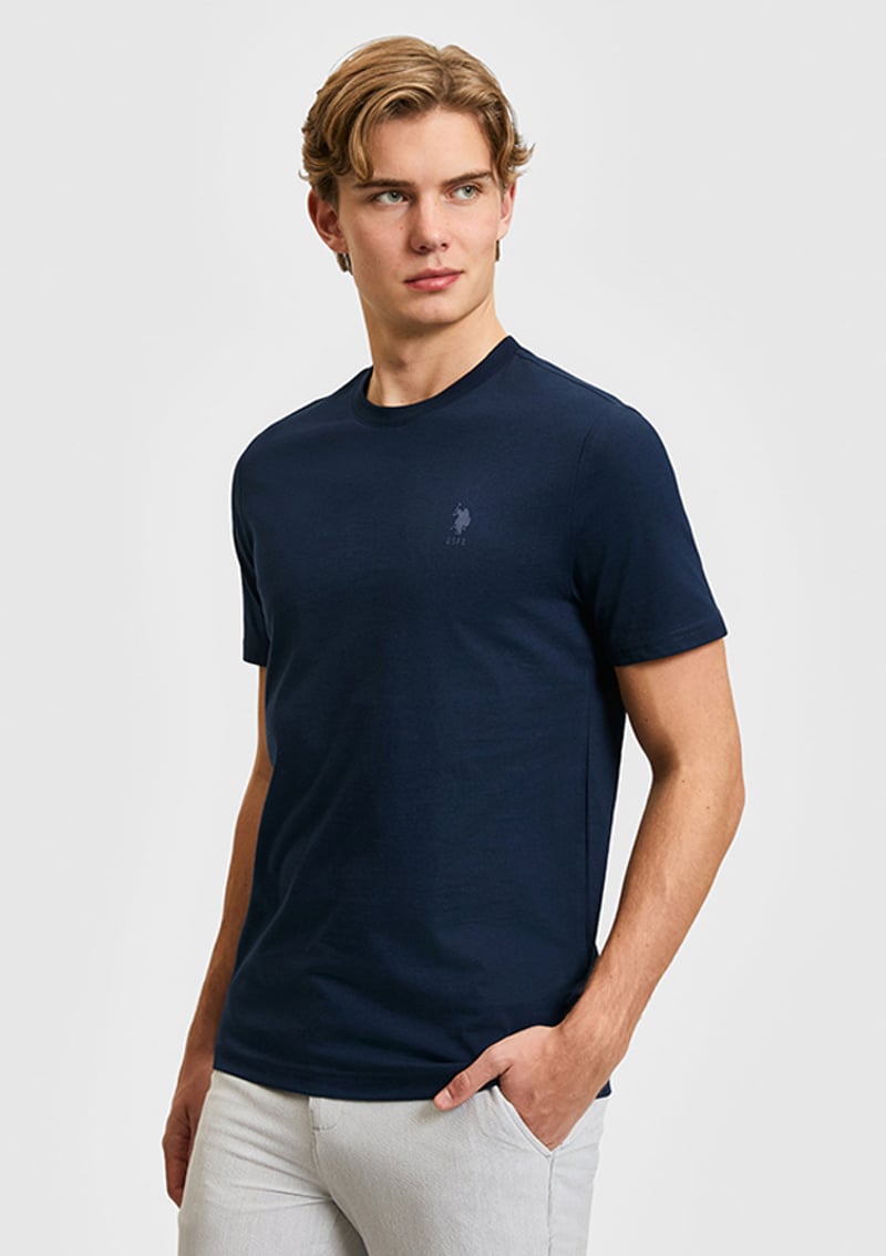 T117211549.Pu-11922 Erkek Lacivert Basic T-shirt