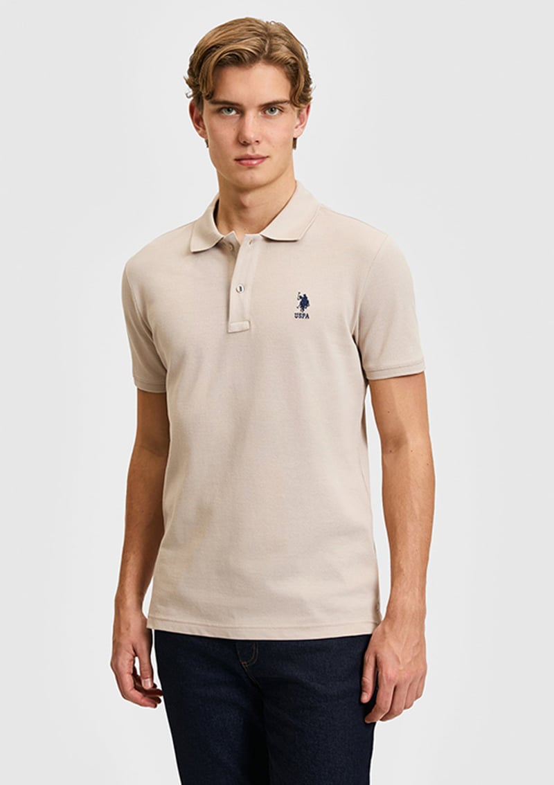 T117219954.Pu-8779 Erkek Bej Basic T-shirt
