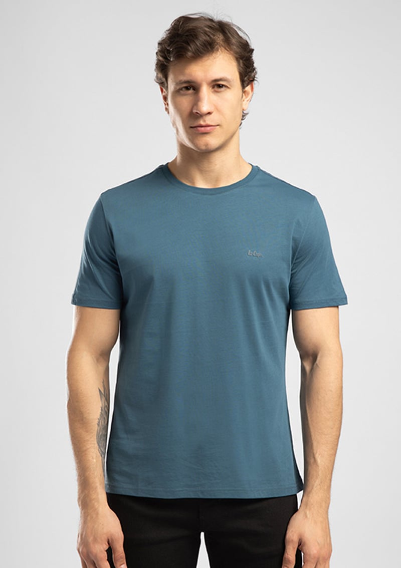 262 Lcm 242033 Erkek Mavi O Yaka T-shirt