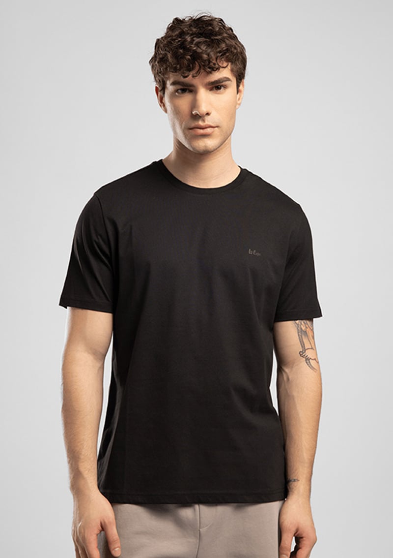 262 Lcm 242033 Erkek Siyah O Yaka T-shirt