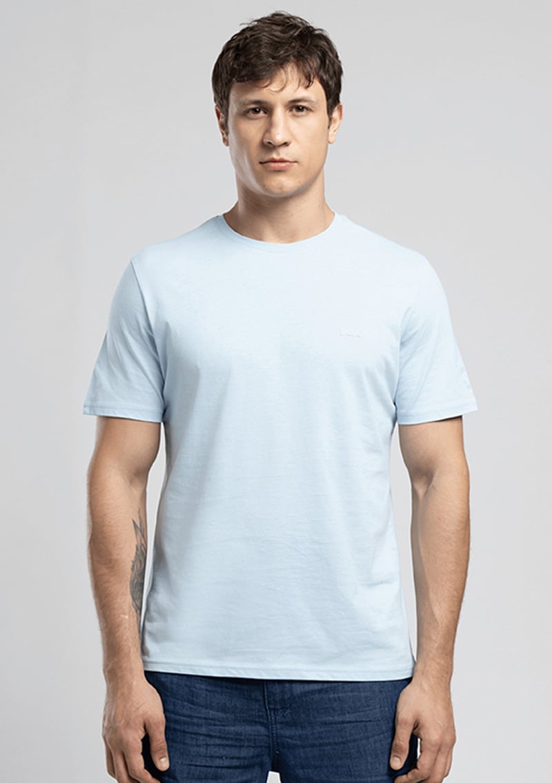 262 Lcm 242033 Erkek Mavi O Yaka T-shirt