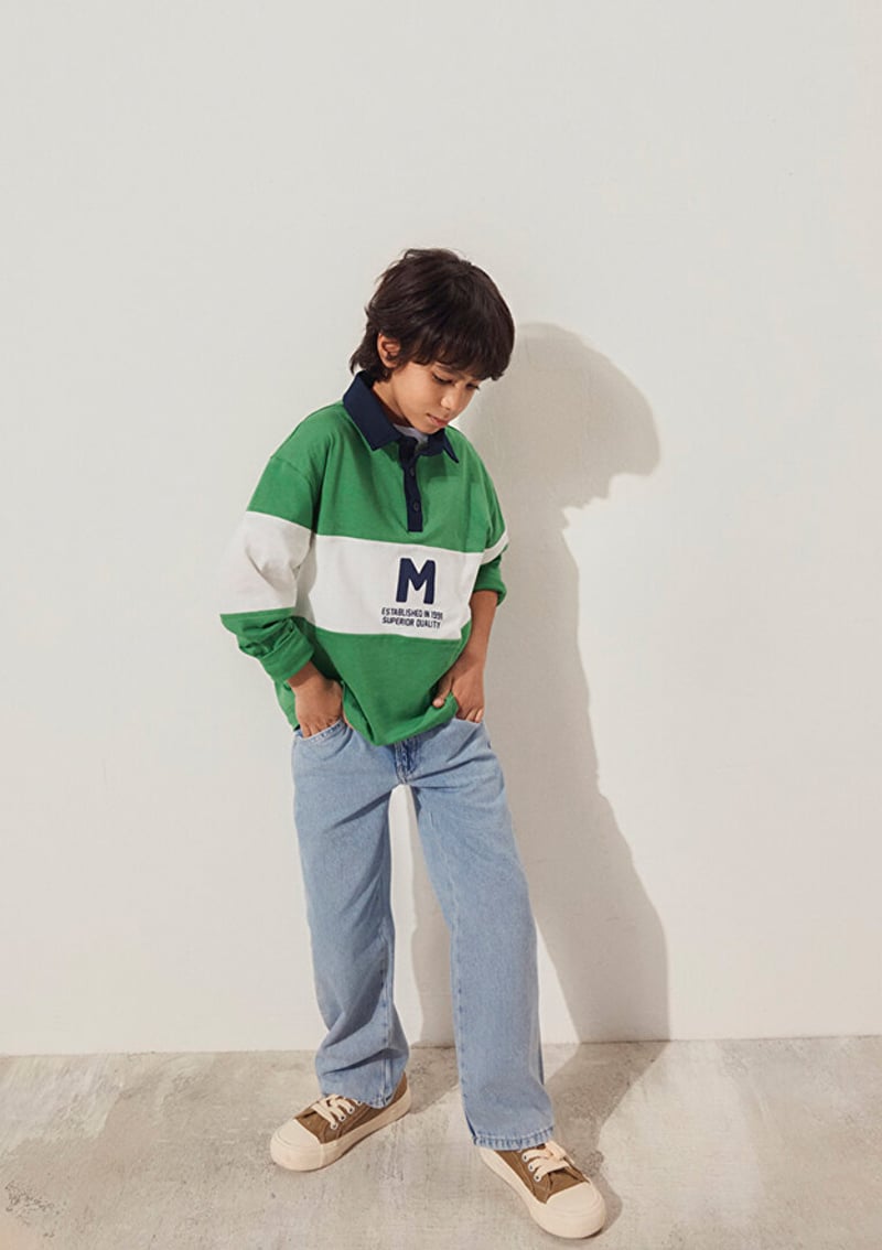 M6011191-89445 Erkek Çocuk Mavi Jean Pantolon