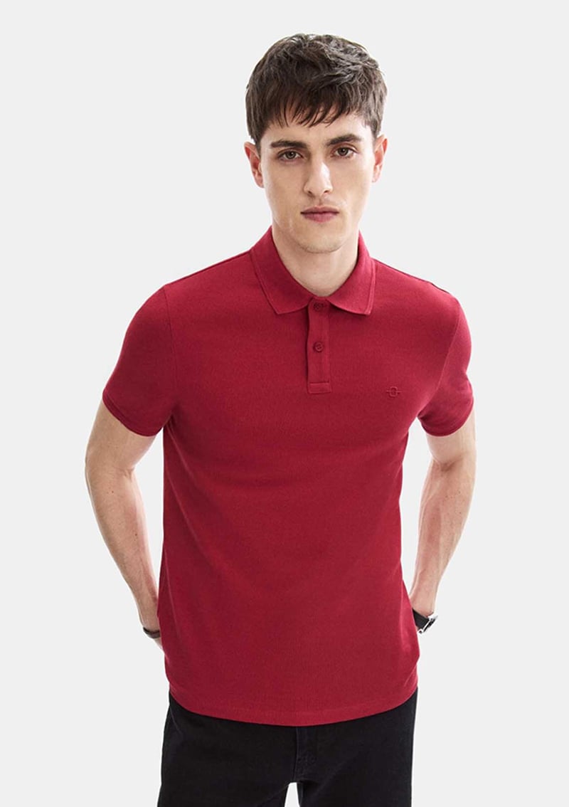 B35S10042 Erkek Bordo Polo Yaka T-shirt