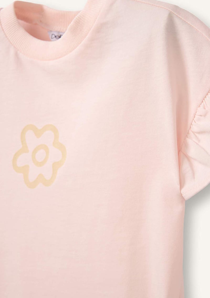Z9212A2Dfb Kız Bebek Pembe Kısa Kol T-shirt