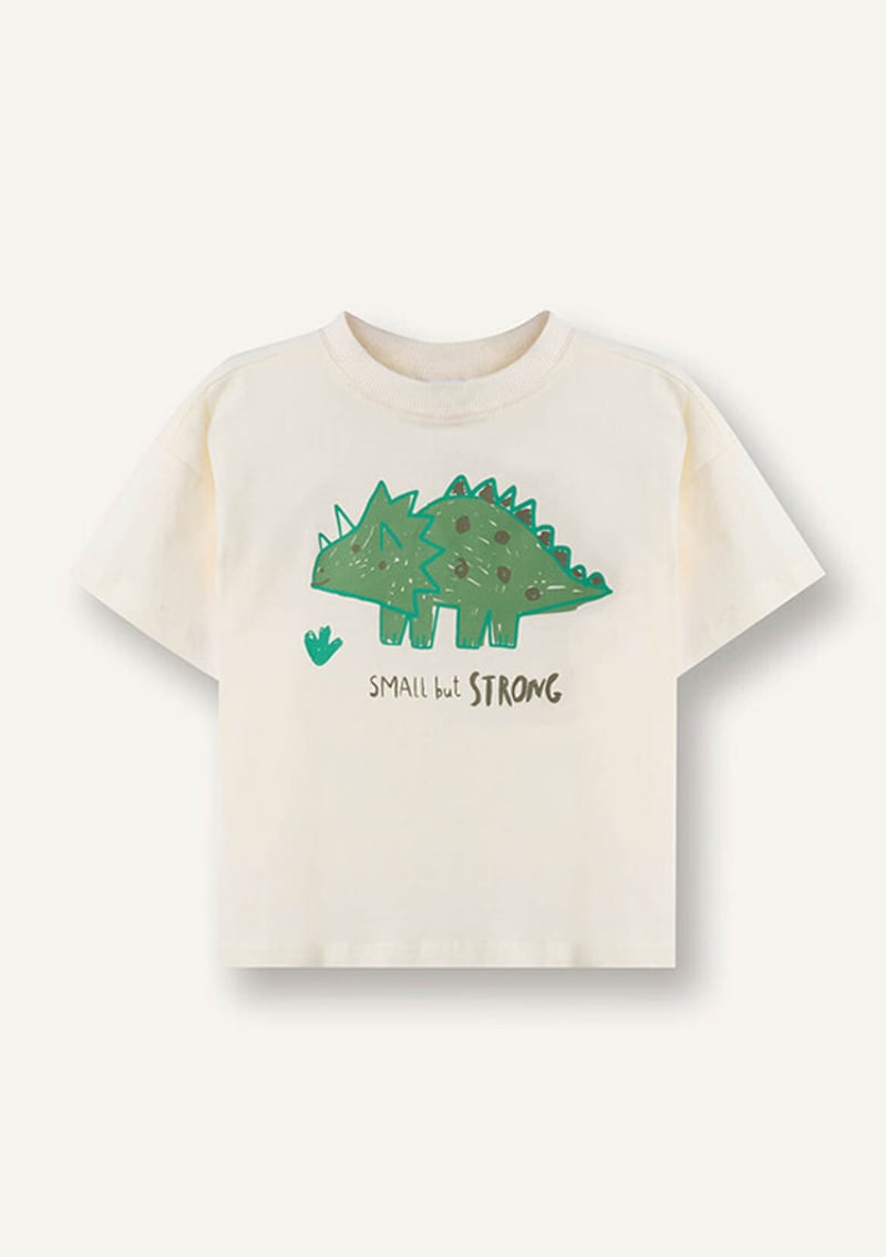 E1072A5Dfb Erkek Bebek Beyaz Kısa Kol T-shirt