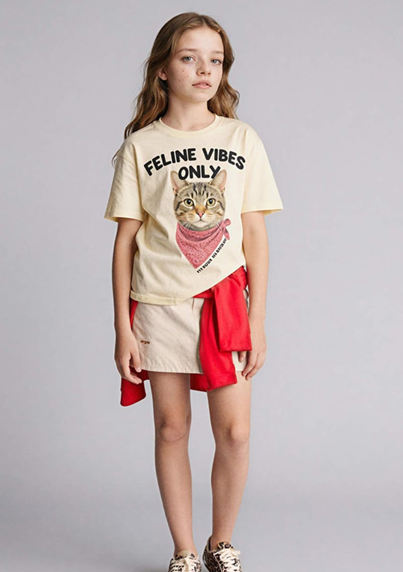 G1767A8Dfb1 Kız Çocuk Kısa Kol T-Shirt