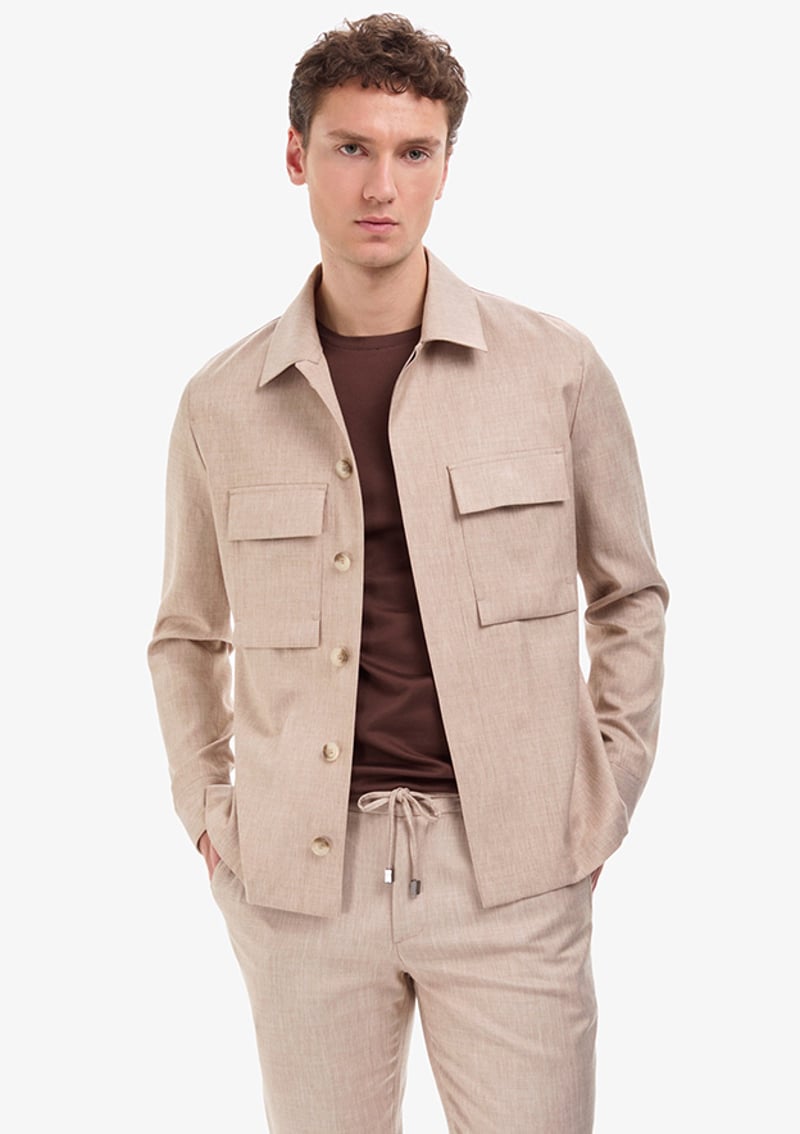 T117193281.Pu-10761 Erkek Bej Ceket