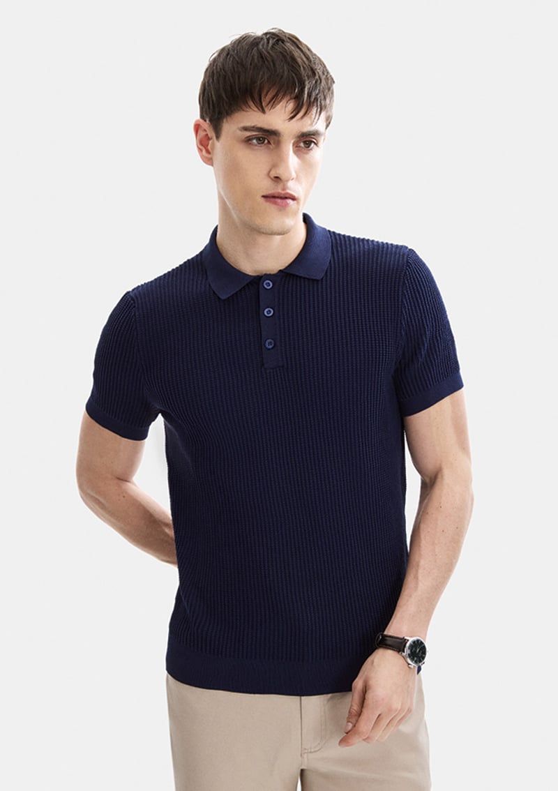 Btr4003300000 Erkek Lacivert Triko T-shirt