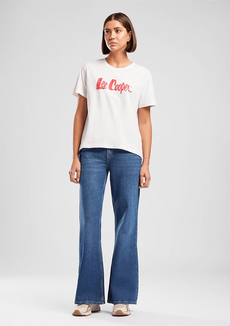 262 Lcf 242009 Kadın Beyaz O Yaka T-shirt