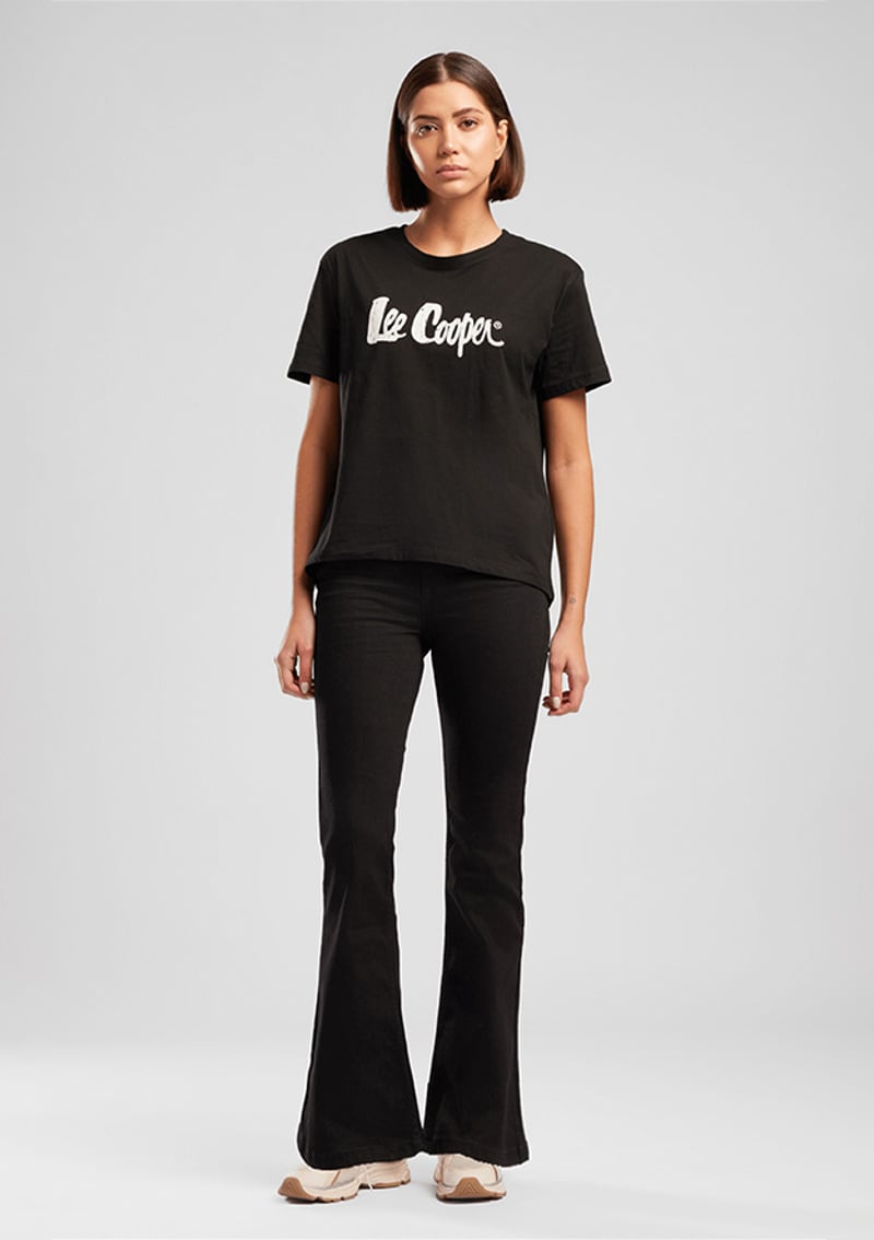 262 Lcf 242009 Kadın Siyah O Yaka T-shirt
