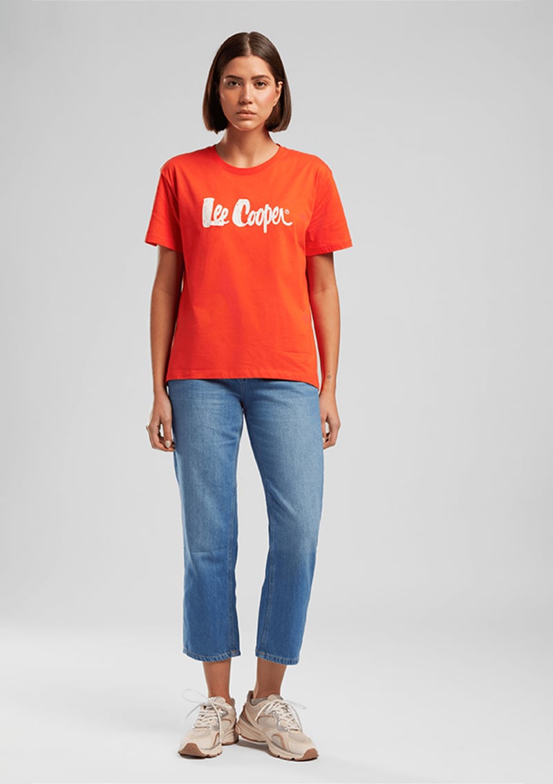262 Lcf 242009 Kadın Turuncu O Yaka T-shirt