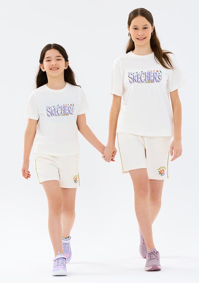 Sk2610044-3855 Kız Çocuk Beyaz Şort