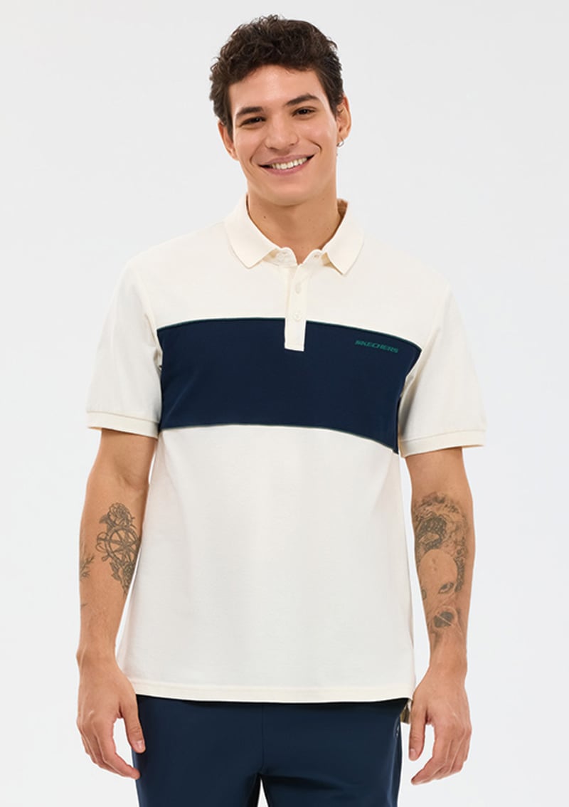 S2610081-3855 Erkek Beyaz Polo Yaka T-shirt