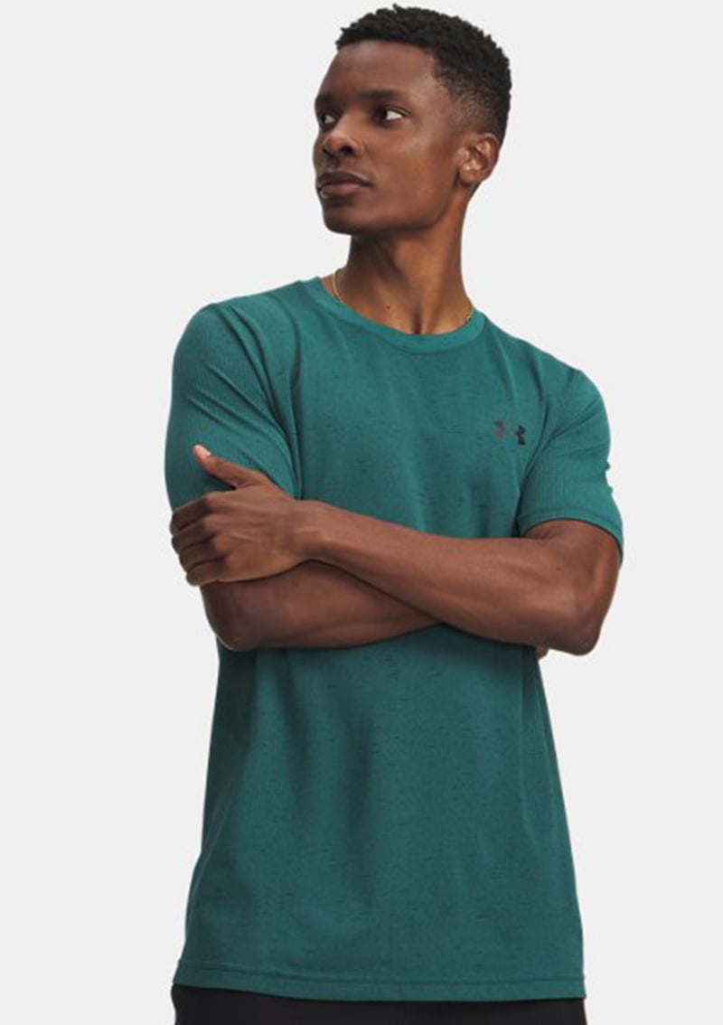 1382801-338 Erkek Yeşil Bisiklet Yaka T-shirt
