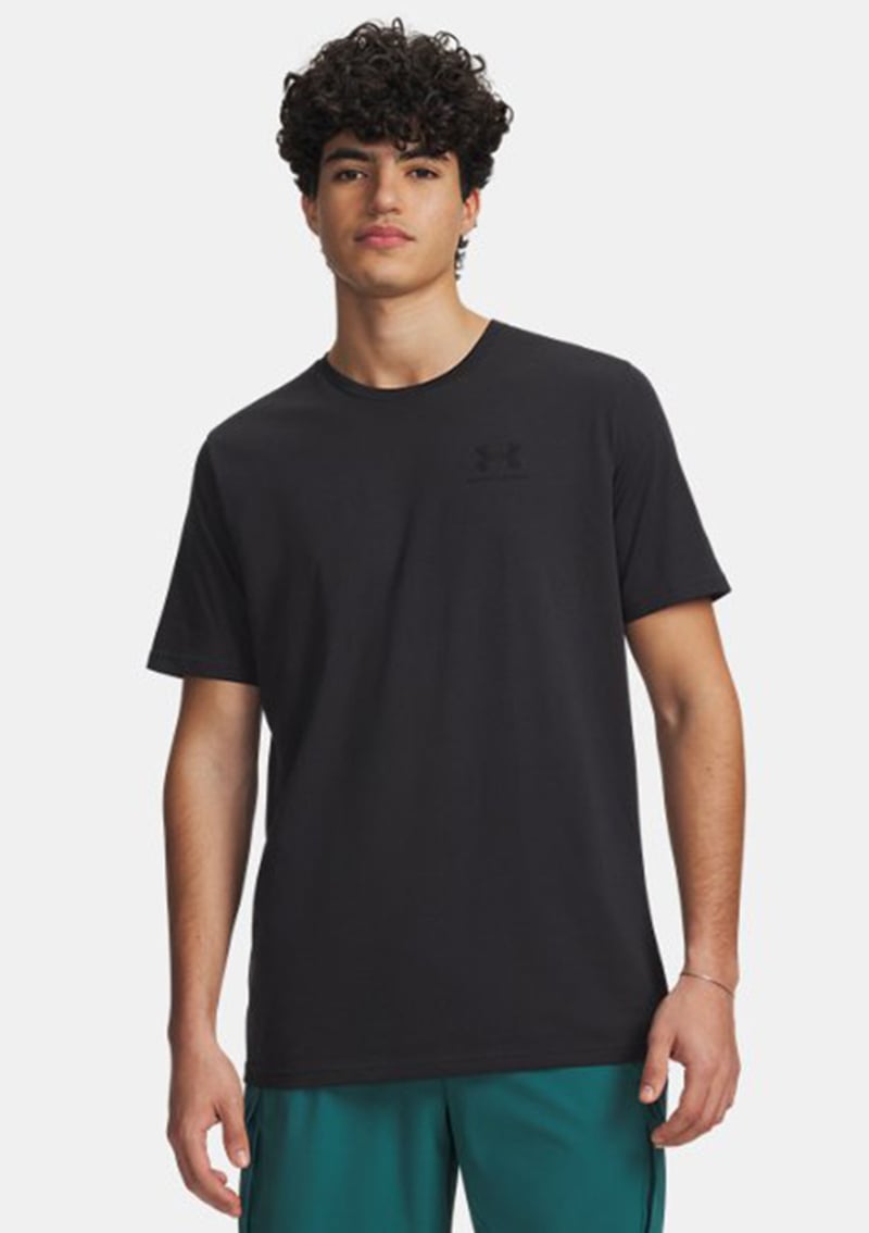 1326799-001 Erkek Siyah Bisiklet Yaka T-shirt